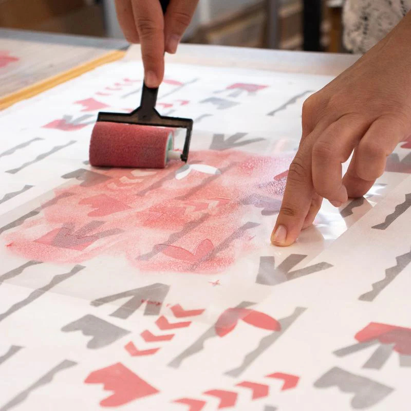 Stencil printing on fabric with Atelier Karaka - 18 APR - Image 8