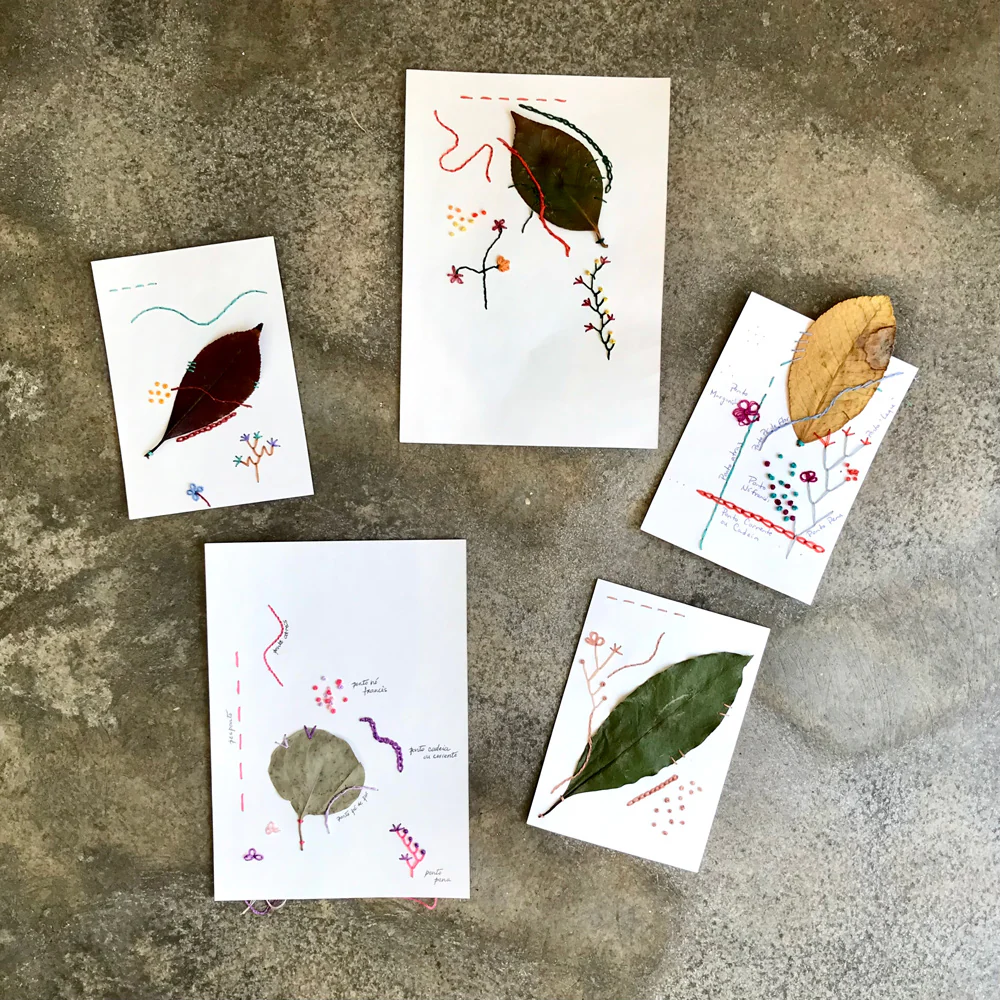 Herbário bordado: bordado livre em papel e elementos naturais com A Rendeira - 28 FEV - Image 3